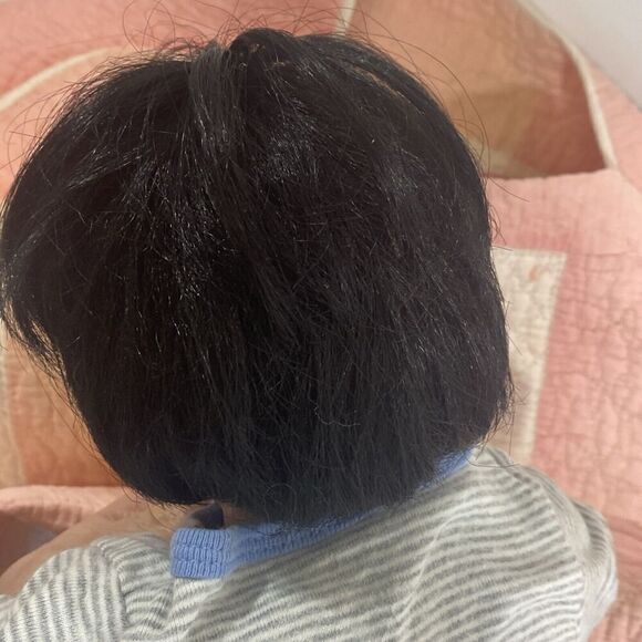 Paradise Galleries Laura Lee Eagles Newborn Reborn Baby Black Hair Numbered Sign - Picture 7 of 16